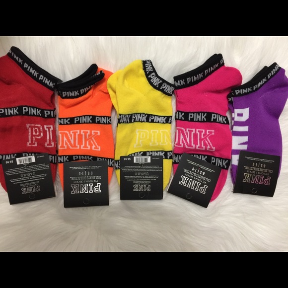 1 left🌈NEW Free Lanyard+5pr. VS PINK Ankle Socks - Picture 4 of 7